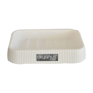 Okyanus Stripe Soap Holder White