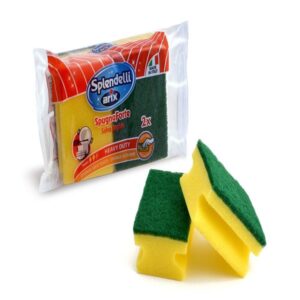 ARIX SPLENDELLI Synthetic Sponge Scourer 2 Pcs with Grip