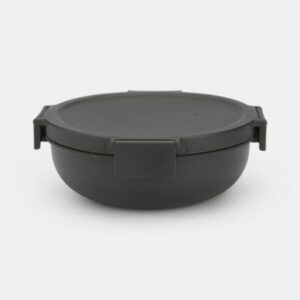 Brabantia Make & Take Plastic Salad Bowl 1.3 Ltr – Dark Grey