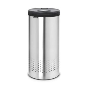 Brabantia Laundry Bin With Plastic Lid 35L Matt Steel