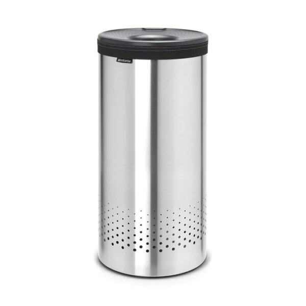 Brabantia Laundry Bin With Plastic Lid 35L Matt Steel