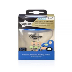 Tommee Tippee Easi-Vent Decorative Feeding Bottle 340ml Blue
