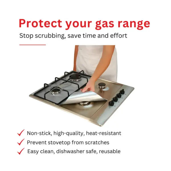 Mr. Chef Stove Protector Double Openings Silver - Image 4
