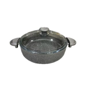 OMS Granite Low Casserole 28x8cm Grey