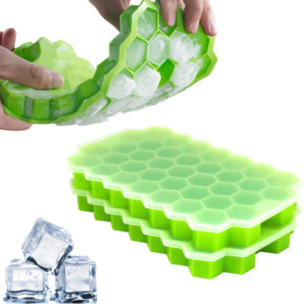 Mr. Chef 37 Honecomb Ice Cells + Lid Green - Image 3