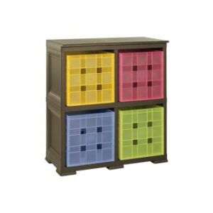 Tontarelli 4 Modular Cubed Storage Unit (Assorted Colors)