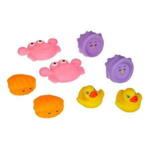 Playgro Bath time Squirtees Girl Version Set of 8