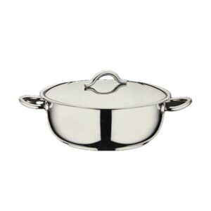 OMS Stainless Steel Low Casserole with Lid 28 cm