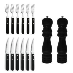 Amefa BBQ Set of 14 in Box, 6 Forks and 6 Knives
