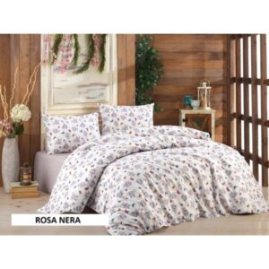 Artex King Turkish Cotton Duvet Cover 6 pcs -Rosa-Nera