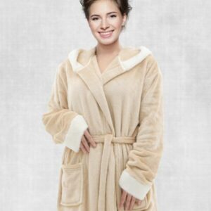 CANNON FLANNEL ROBE Fabric BEG
