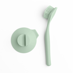 Brabantia Dish Brush w’ Suction Cup Holder – Jade Green