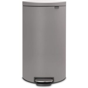 Brabantia Pedal Bin Silent 30 Ltr – Flat Back Mineral Grey