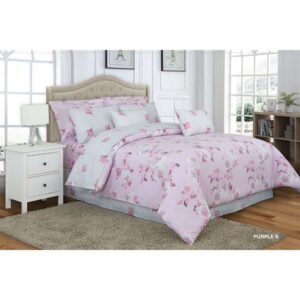Cannon Single Printed Comforter 4pcs (Purple B)
