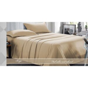 Fashion King Plain Duvet Cover 4 pcs Beige