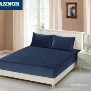 Cannon (k) Ftd Premium Cotton Solid Line B/sht 3pc blue
