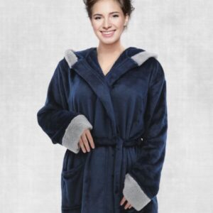 CANNON FLANNEL ROBE Fabric: 100 % Polyester BLU
