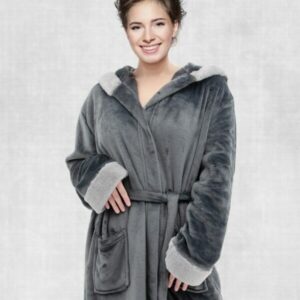 CANNON FLANNEL ROBE GRY