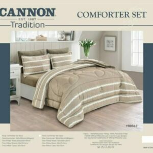 Cannon (K) Jacquard Strp Flannel Comf 6Pc
