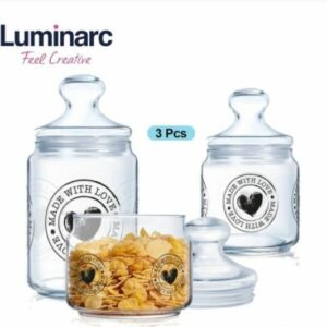 Luminarc Made With Love 3 Pcs Pot Jar Set