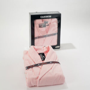 Cannon Cotton Plain Bathrobe-Pink- L