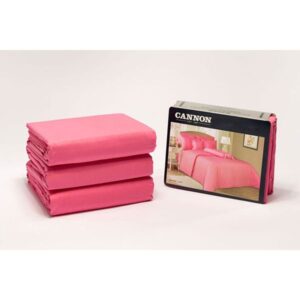 Cannon King Fitted Sheet 3 Pcs Pink