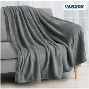 Cannon Plain Cashmere Touch Microfiber Blanket 160×220cm Grey