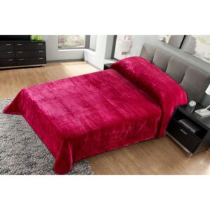 Cannon Plain Rashel Blanket 180×240cm Burgundy