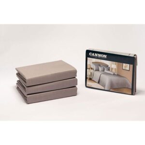 Cannon Queen Fitted Sheet 3 Pcs Grey