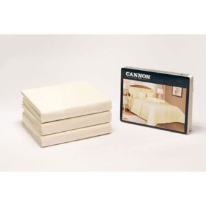 Cannon Single Flat Plain Bed Sheet 2 Pcs Cream