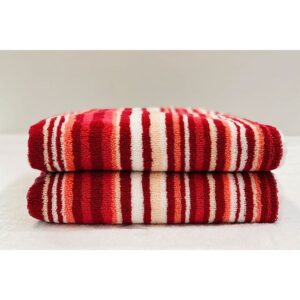 Cannon Stripe Line Towel 50X100cm Maroon