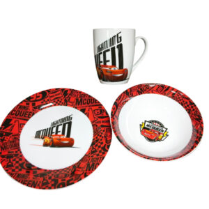 Disney Cars Lightning MCQueen Porcelain Set of 3