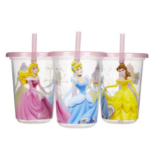 Disney Princess 10oz Straw Cups Set of 3