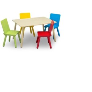 Delta Children Colored Wooden Table and Chairs Set