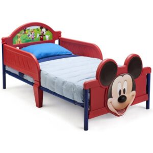 Delta Mickey Mouse Plastic 3D Toddler Bed with Guardrail