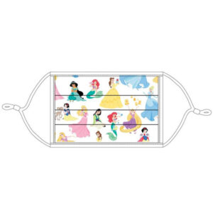 Disney Princess 3 Layers Face Mask White Set of 3 pcs Re-usable 2 Size: S (7-12-Yrs)