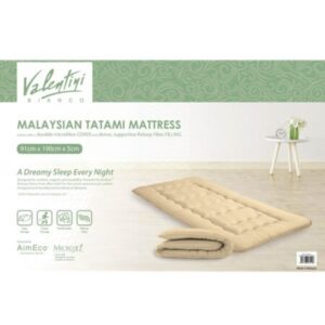 VALENTINI QUILTED MALAYSIAN FOLDABLE MATTRESS 91X190X5CM BEG