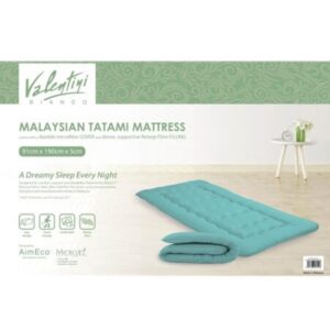 VALENTINI QUILTED MALAYSIAN FOLDABLE MATTRESS 91X190X5CM GRN