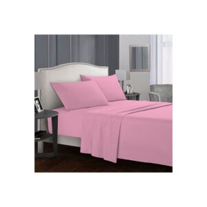 Fashion Fitted Plain Bed Sheet 100×200cm 2 pcs Pink