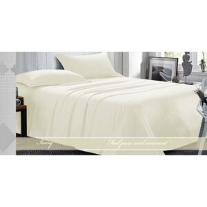 Fashion King Plain Duvet Cover 4 pcs Cream