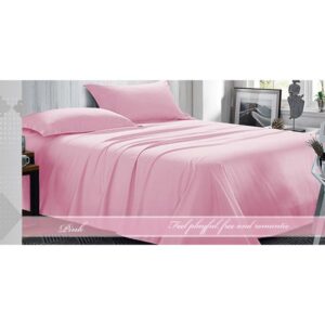 Fashion King Plain Duvet Cover 4 pcs Pink