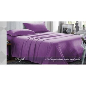 Fashion Twin Plain Duvet Cover 3 pcs Purple