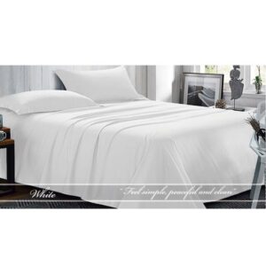 Fashion Twin Plain Duvet Cover 3 pcs White
