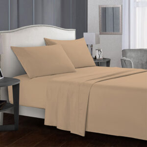 Fashion Twin Plain Duvet Cover 3pc (Beige)