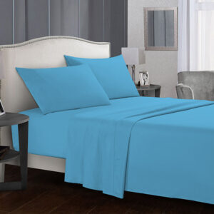 Fashion King Plain Duvet Cover 4pc (Blue)