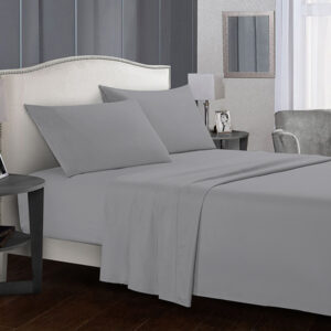 Fashion Twin Plain Duvet Cover 3pc (Grey)