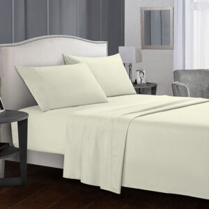 Fashion Twin Plain Duvet Cover 3pc (Cream)