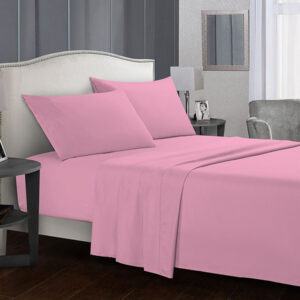 Fashion Twin Plain Duvet Cover 3pc (Pink)