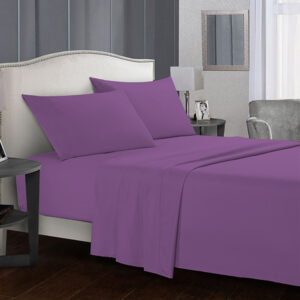 Fashion Twin Plain Duvet Cover 3pc (Purple)