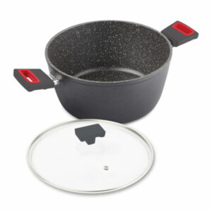Ghidini viva casserole 2h with glass lid 22cm